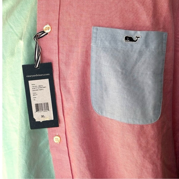 Vineyard Vines slim fit Tucker shirt Oxford Party multi colored | XL - Picture 8 of 16